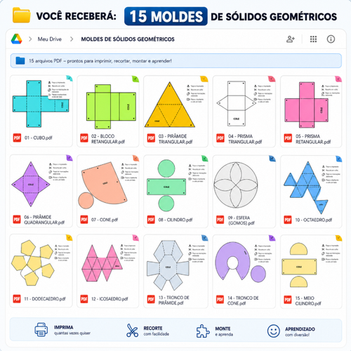 Cartazes de sólidos geométricos 7